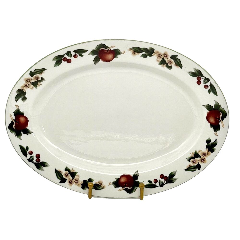 Citation CADES COVE Collection Serving Platter Ceramic 11.75”x8.5" Apple Blossom